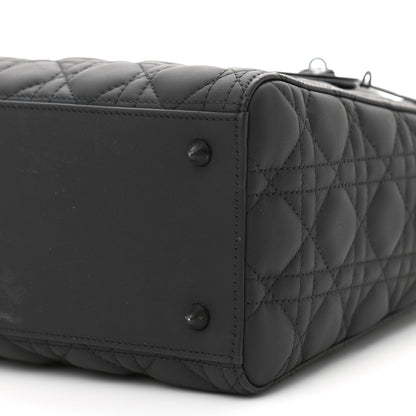 Christian Dior Ultra Matte Calfskin Cannage Medium Lady Dior Black 10 of 11