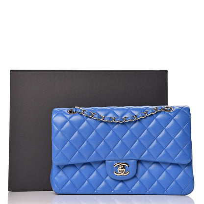 Chanel Lambskin Quilted Medium Double Flap Blue 18 of 18