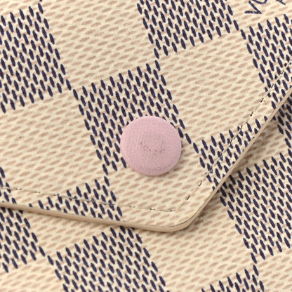 Louis Vuitton Damier Azur Victorine Wallet Rose Ballerine 14 of 19