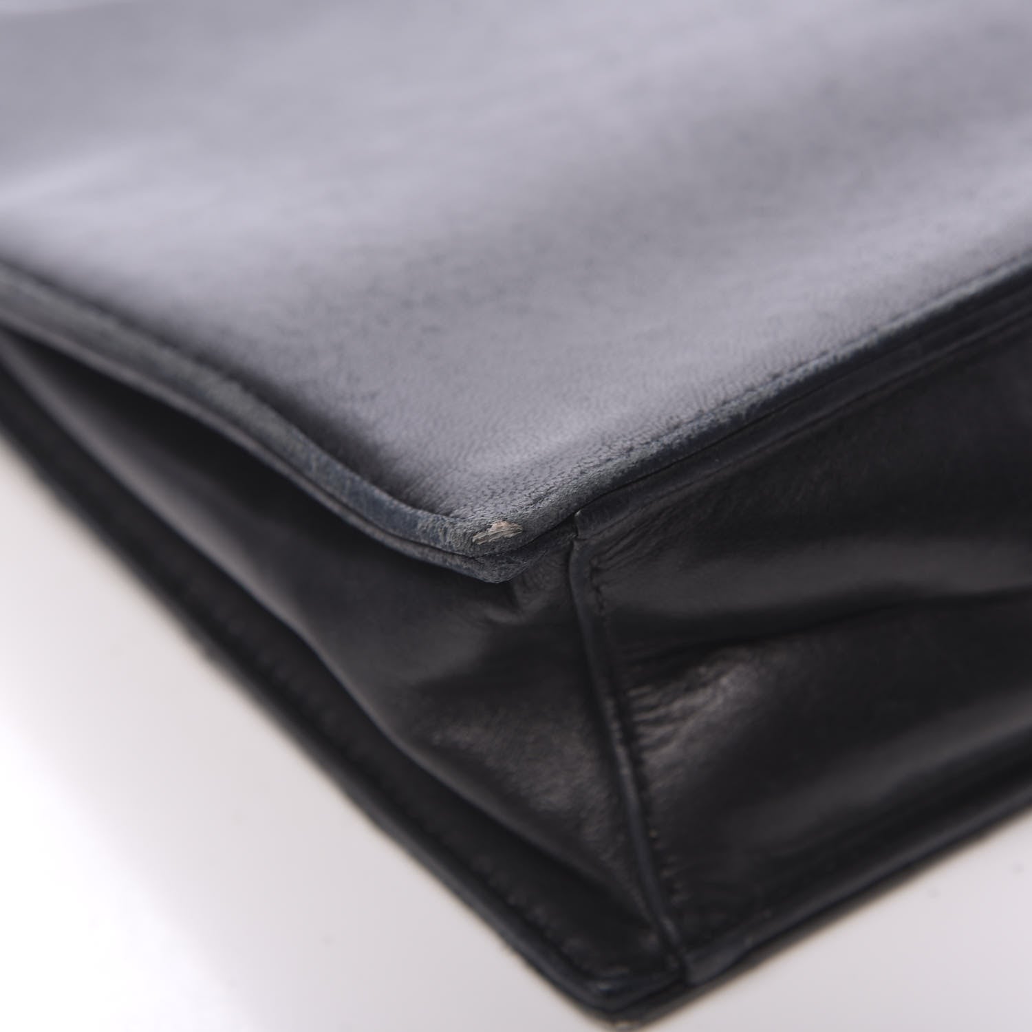 Chanel Lambskin Top Handle Logo Flap Black 14 of 18