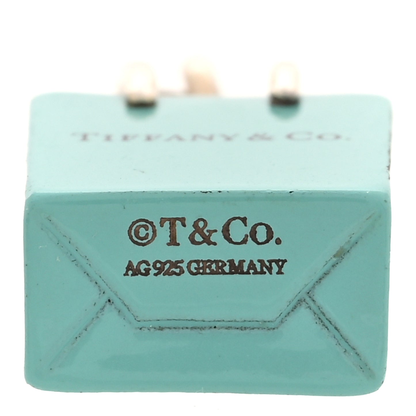 Sterling Silver Enamel Shopping Bag Charm Pendant