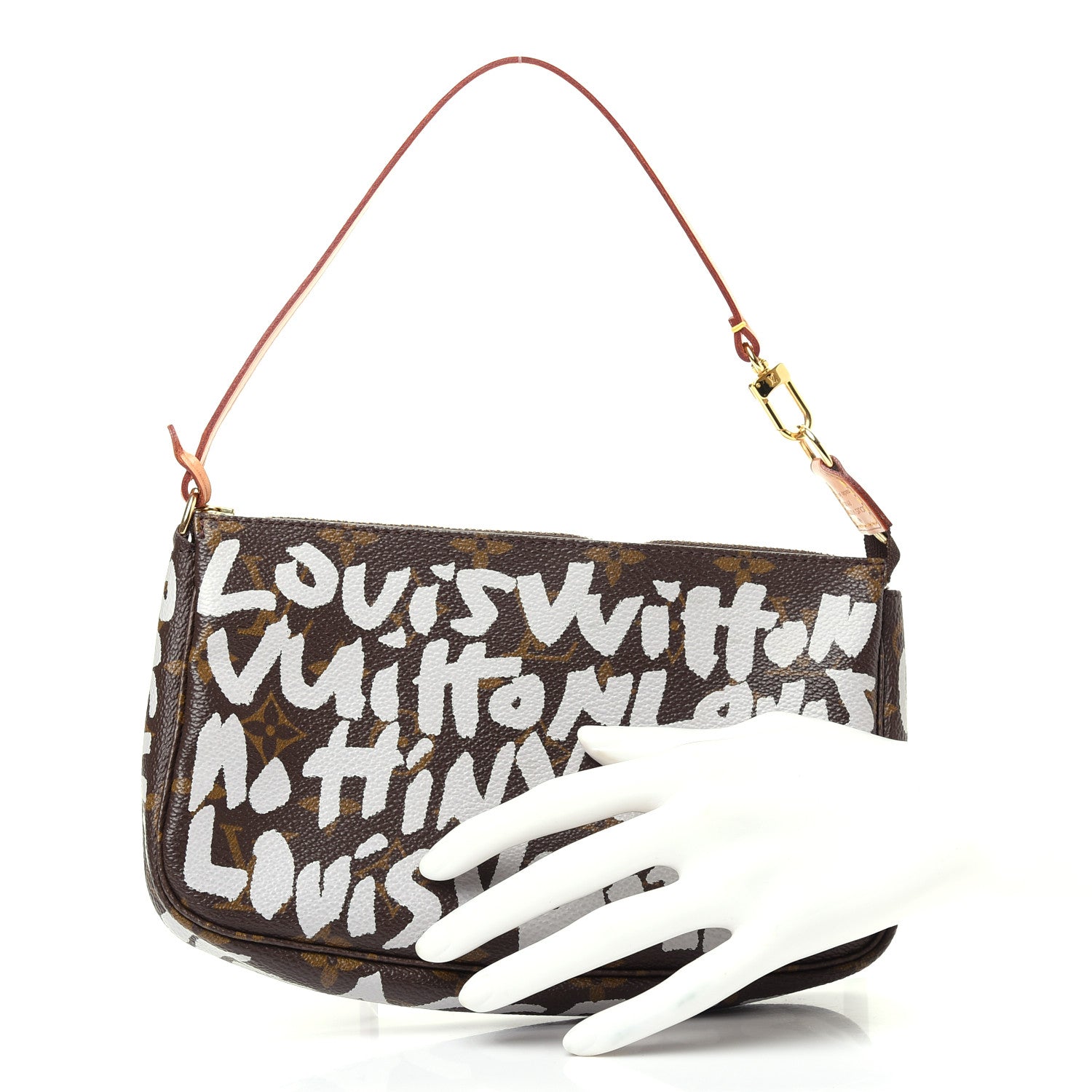Louis Vuitton Monogram Graffiti Pochette Accessories Silver 2 of 9