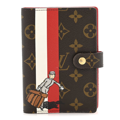 Louis Vuitton Monogram Groom Small Ring Agenda Cover Red 1 of 10