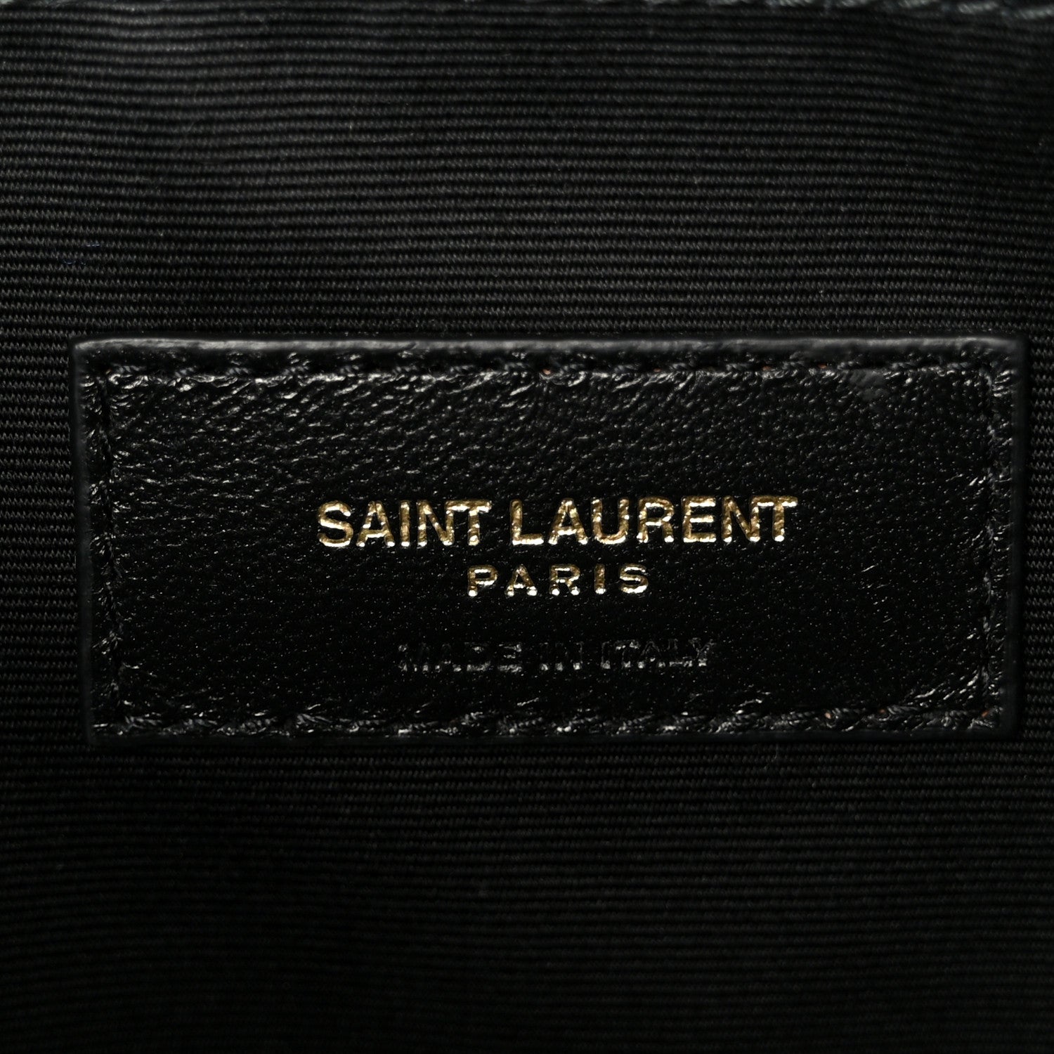 Saint Laurent Lambskin Quilted Cassandre Cosmetic Pouch Black 6 of 11