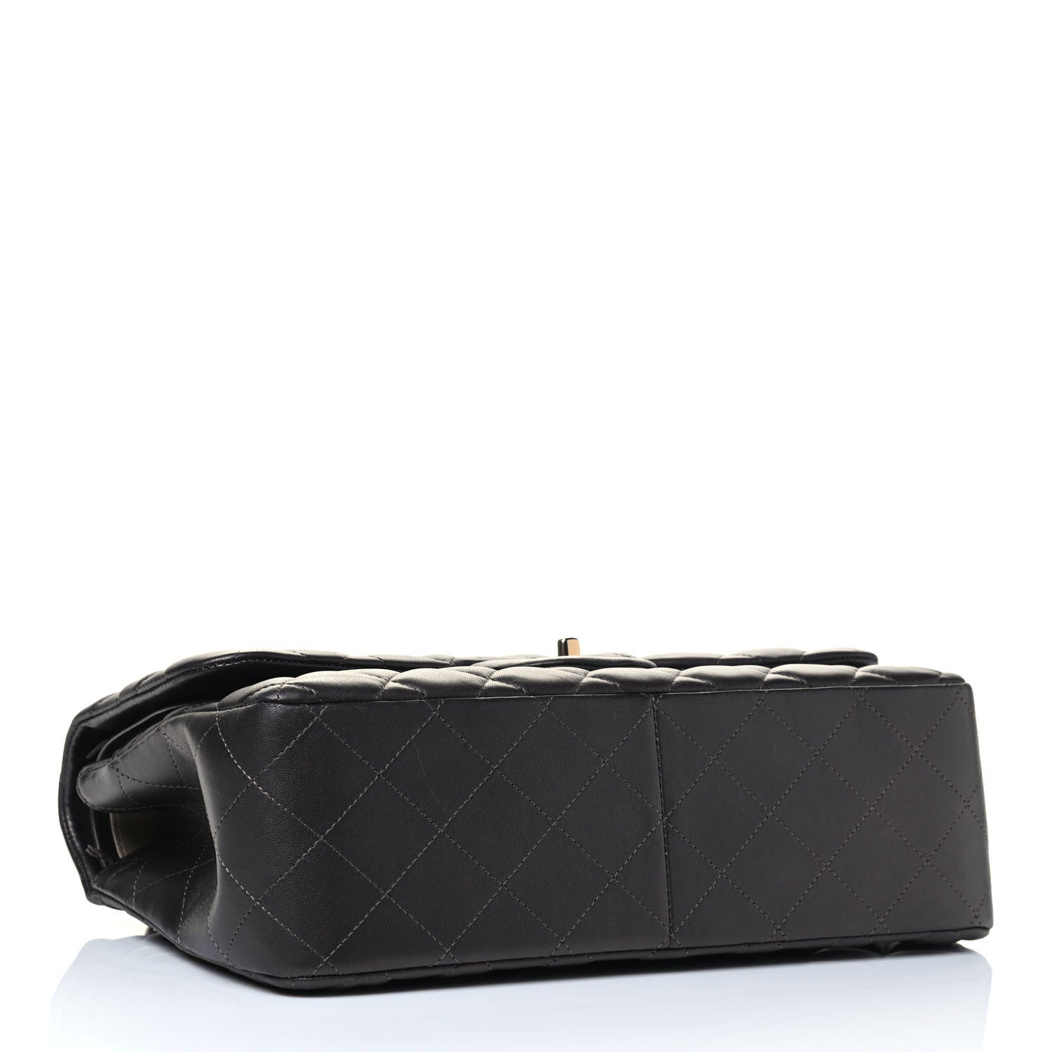 Chanel Lambskin Quilted Jumbo Double Flap Dark Grey 3 of 4