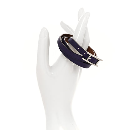 Hermes Chamonix Hapi 3MM Triple Tour Wrap Bracelet S Iris 2 of 7