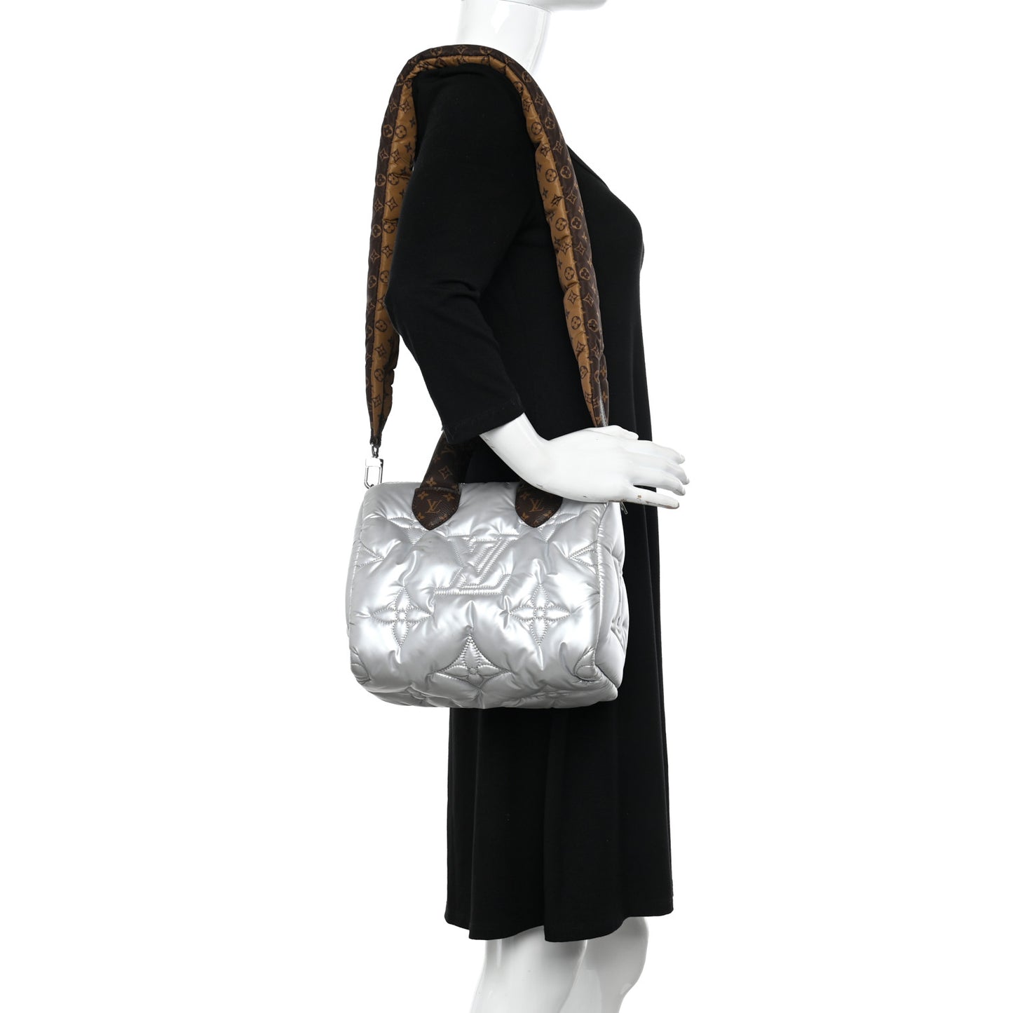 Econyl Mini Monogram Pillow Speedy Bandouliere 25 Silver