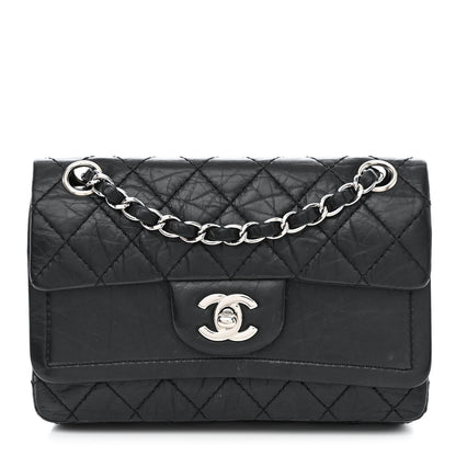 Chanel Aged Calfskin Quilted Mini Rectangular Double Flap Black 1 of 15
