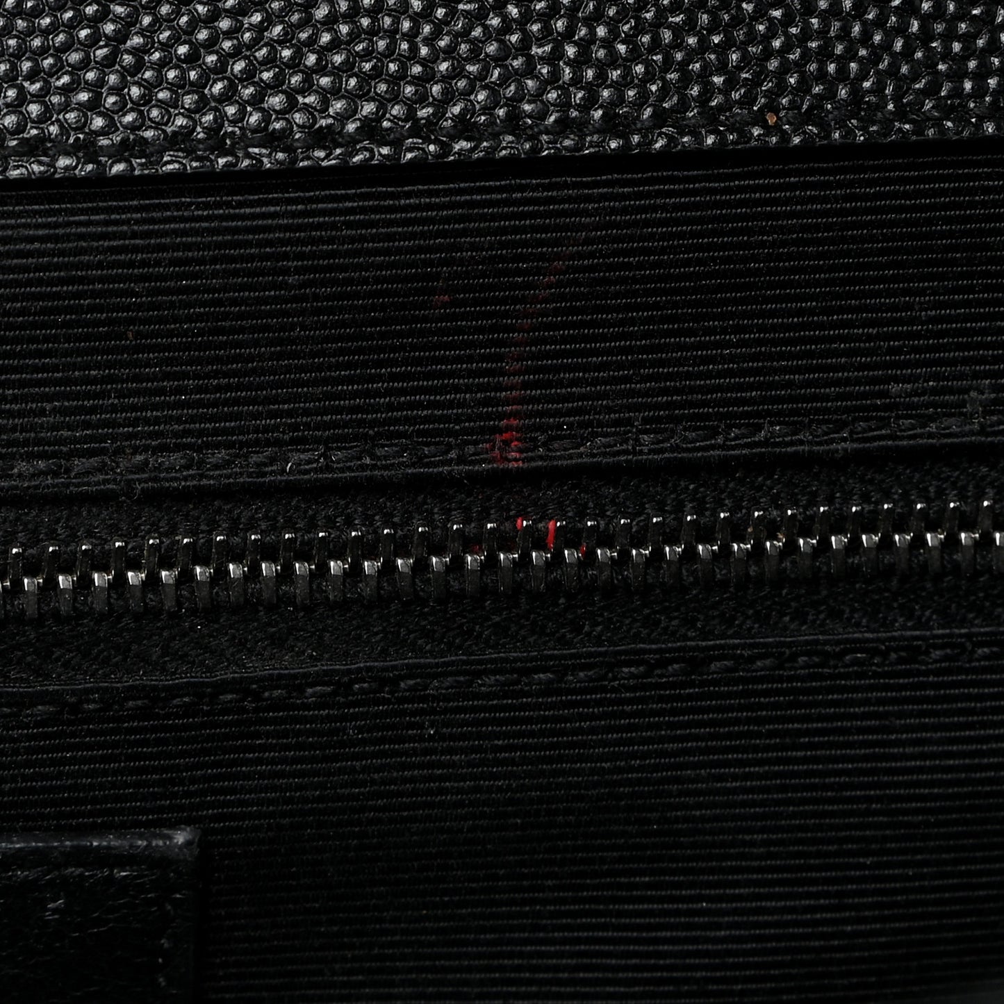 Grain De Poudre Textured Mixed Matelasse Large Triquilt Monogram Satchel Black