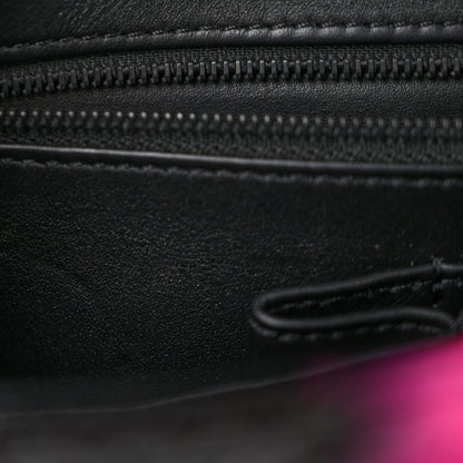 Chanel Snakeskin Medium Double Flap Black Pink 11 of 15