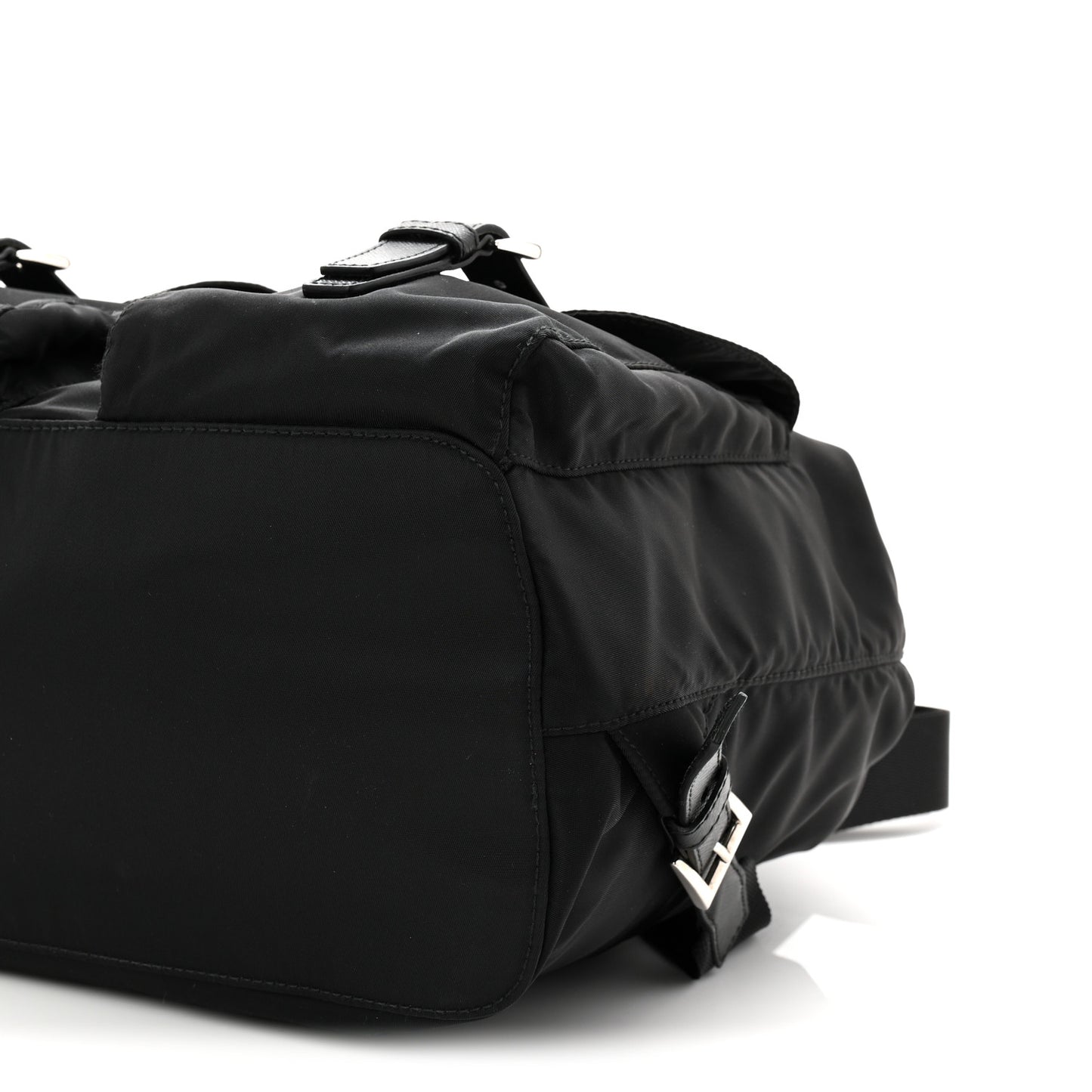 Tessuto Nylon Saffiano Medium Backpack Black