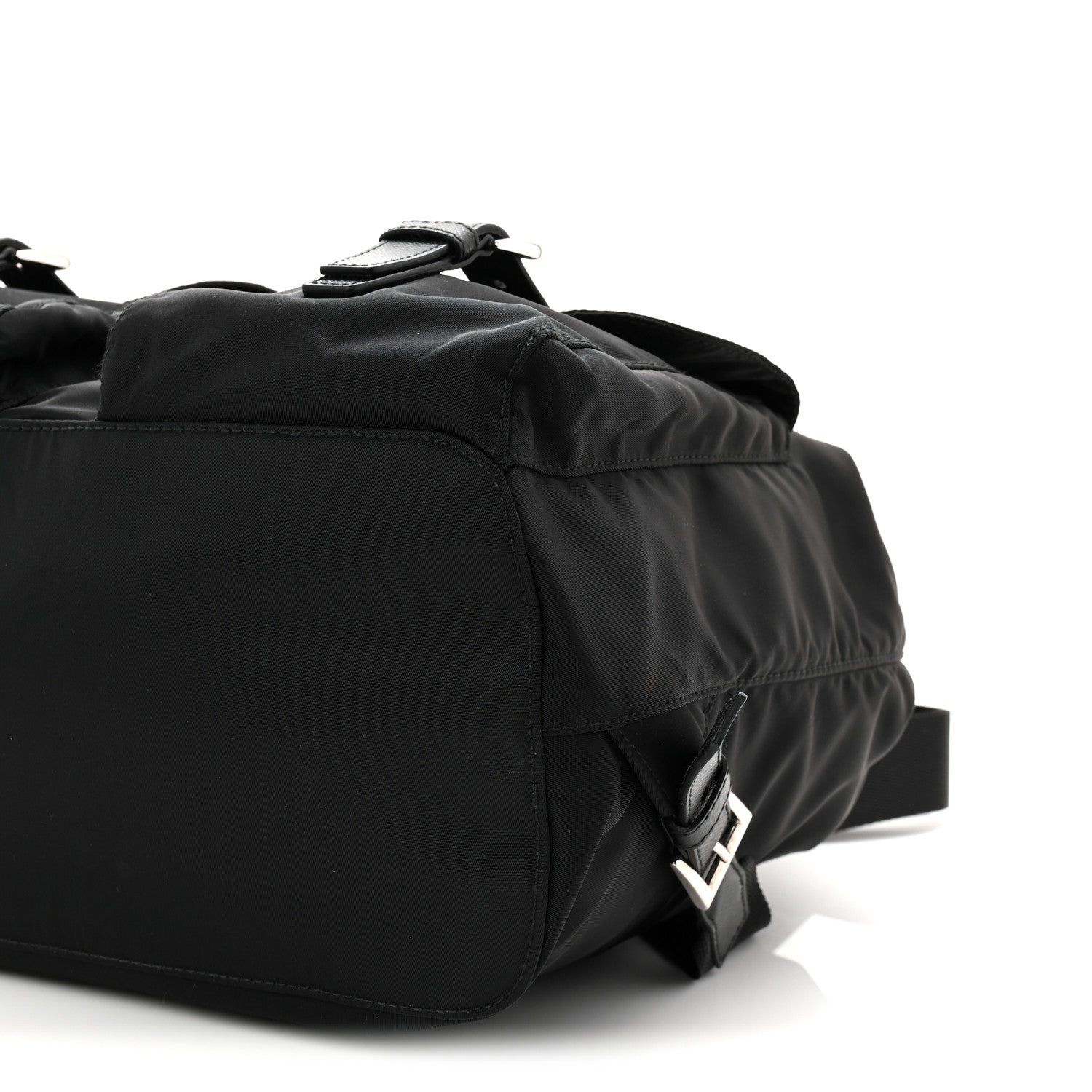 Prada Tessuto Nylon Saffiano Medium Backpack Black 12 of 12