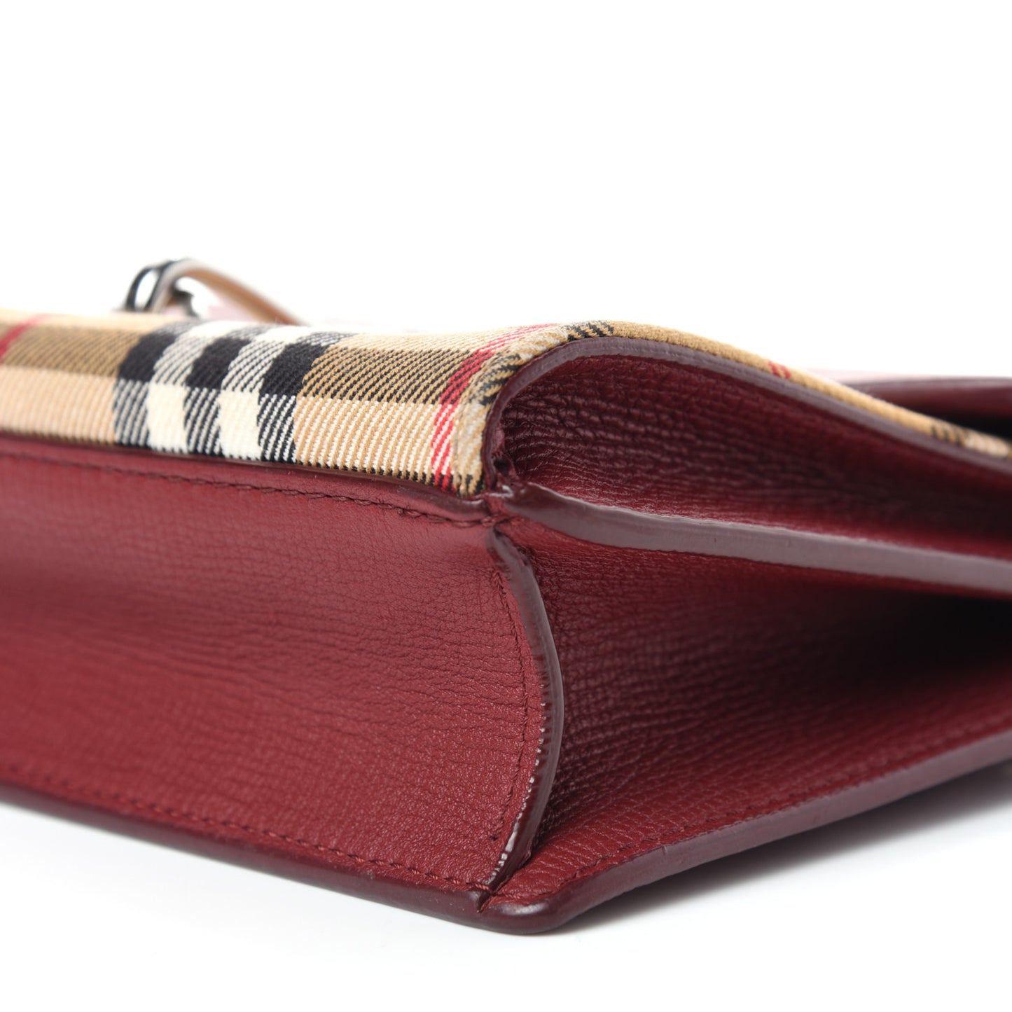 Derby Calfskin House Check Mini Macken Crossbody Bag Russet Red