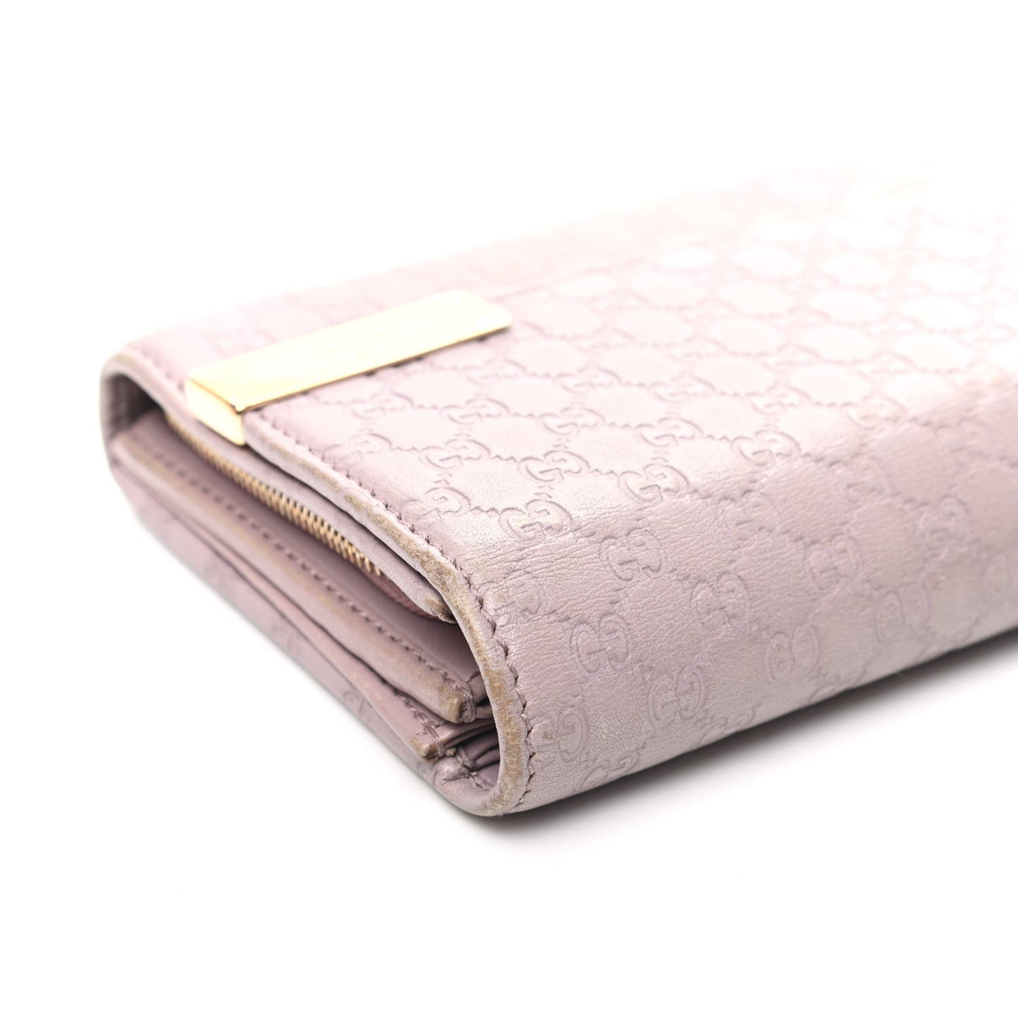 Soft Microguccissima Dice Chain Wallet Mauve