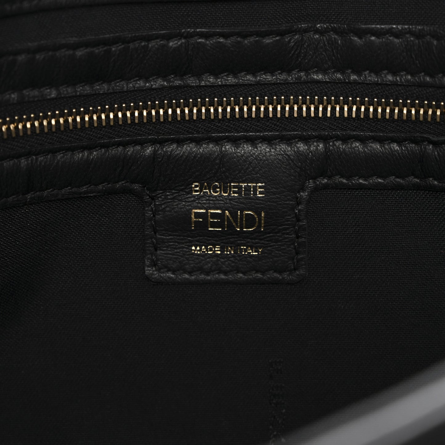 Nappa FF 1974 Embossed Baguette Black