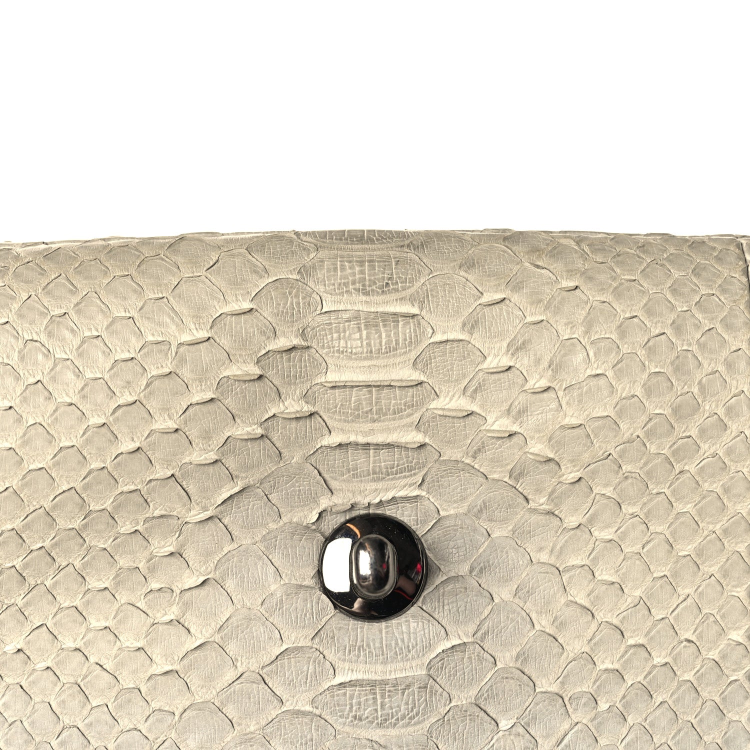 Chanel Snakeskin Clutch With Chain Flap Light Grey 13 of 13