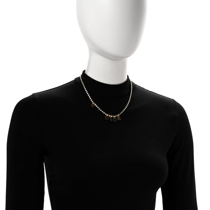 Christian Dior Metal Crystal Dio(r)evolution Star Necklace Gold 2 of 7