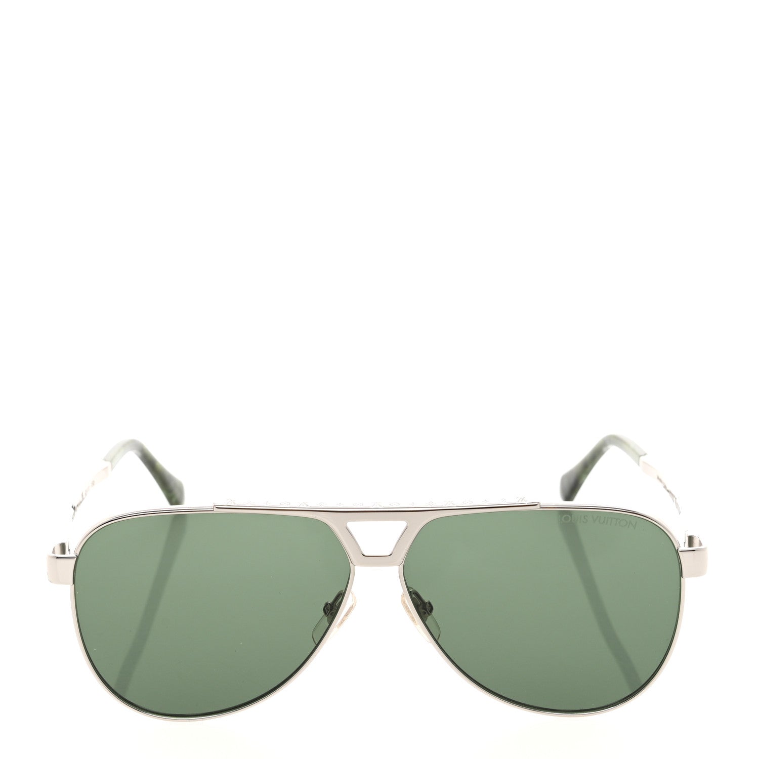 Louis Vuitton Metal 1.1 Evidence Pilot Sunglasses Z1587W Green 2 of 8