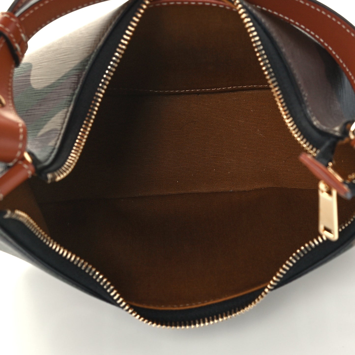 Canvas Calfskin Camouflage Ava Logo Triomphe Shoulder Bag Khaki