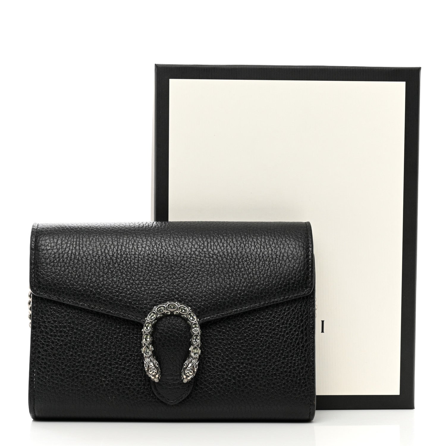 Gucci Calfskin Mini Dionysus Chain Wallet Black 11 of 11