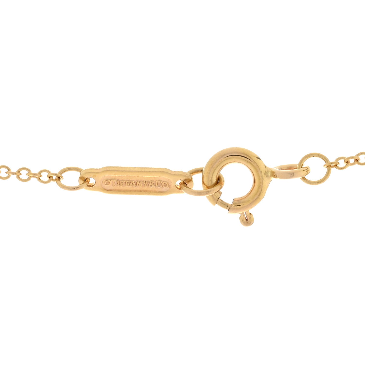 Tiffany 18K Yellow Gold Heart Key Pendant Necklace 4 of 4