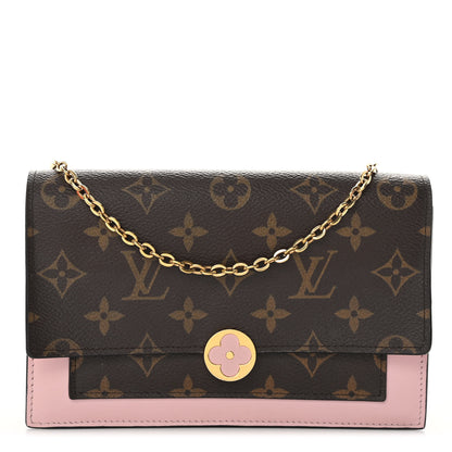 Louis Vuitton Monogram Flore Chain Wallet Rose Ballerine 1 of 10