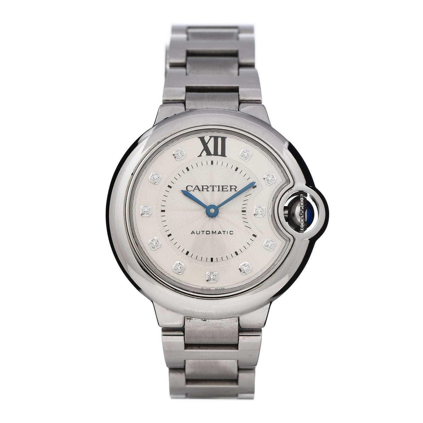 Stainless Steel Diamond 33mm Ballon Bleu De Automatic Watch