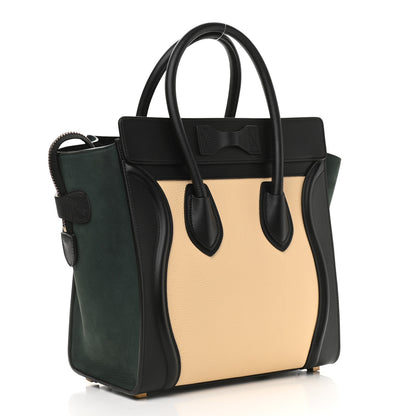 Celine Baby Grained Calfskin Nubuck Micro Tri-Color Luggage 3 of 9
