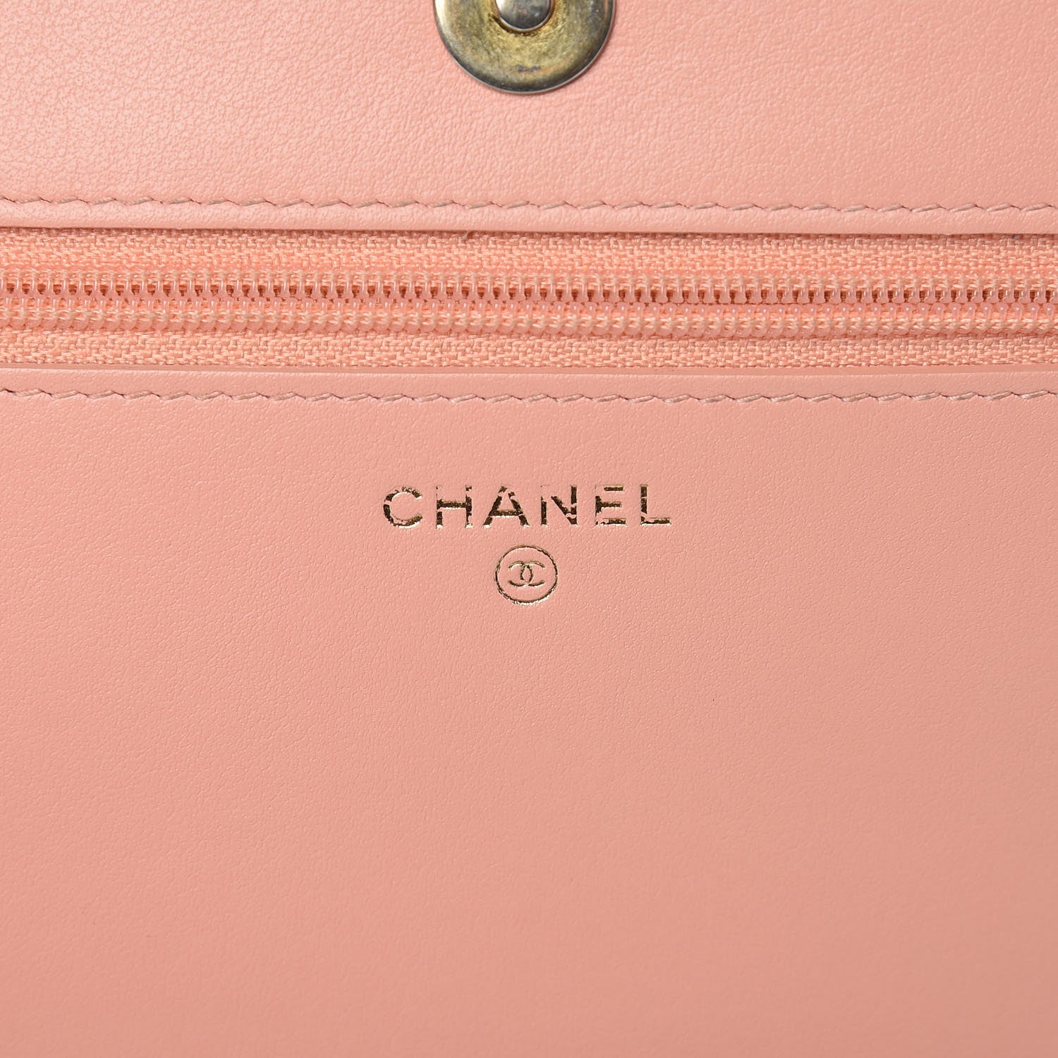Chanel Caviar Quilted Boy Wallet On Chain WOC Light Pink 6 of 13