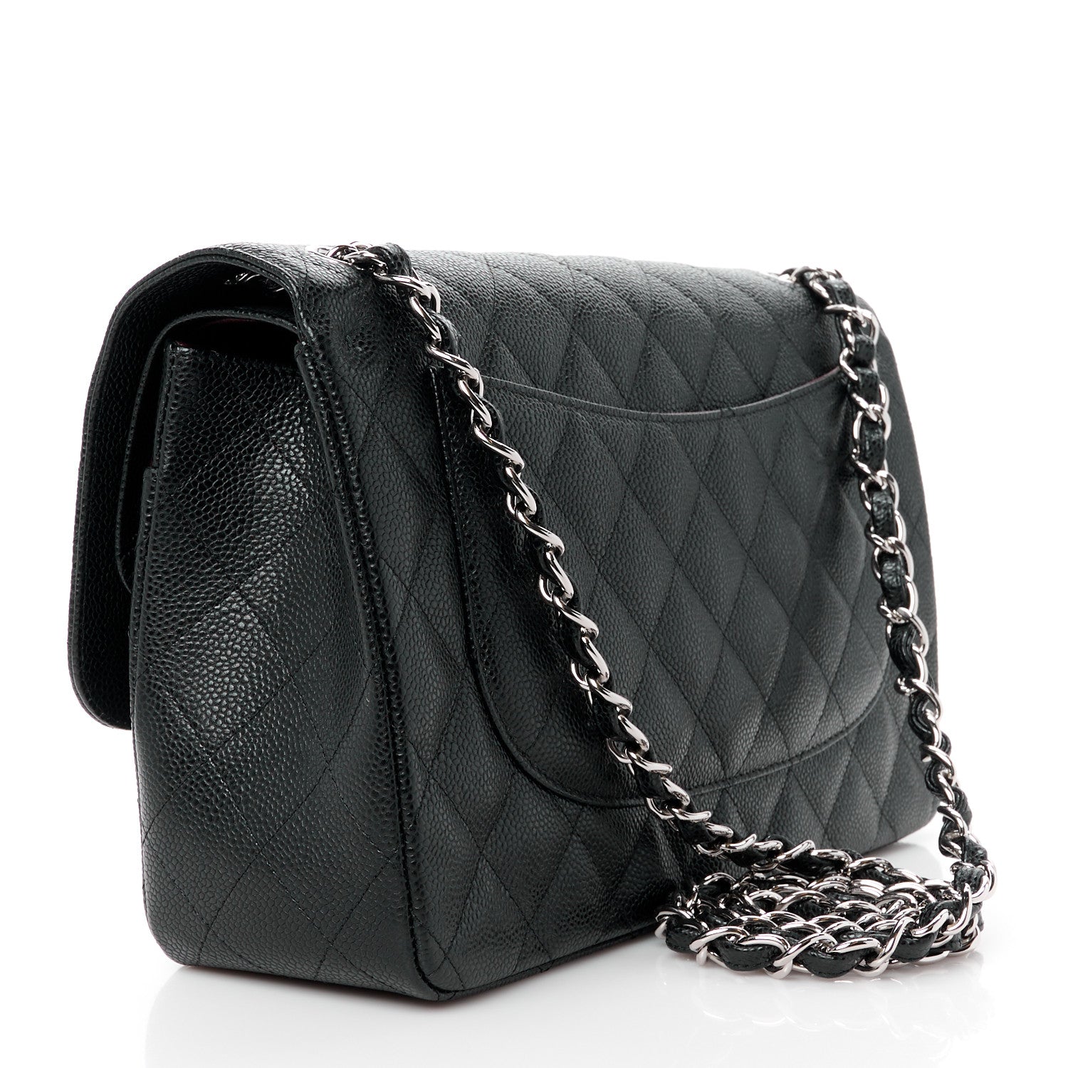Chanel Caviar Quilted Jumbo Double Flap Black 3 of 12