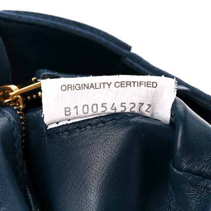 Bottega Veneta Grained Calfskin Maxi Intrecciato Cassette Crossbody Bag Deep Blue 9 of 12
