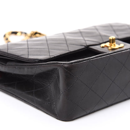 Chanel Lambskin Quilted Medium Double Flap Black 9 of 20