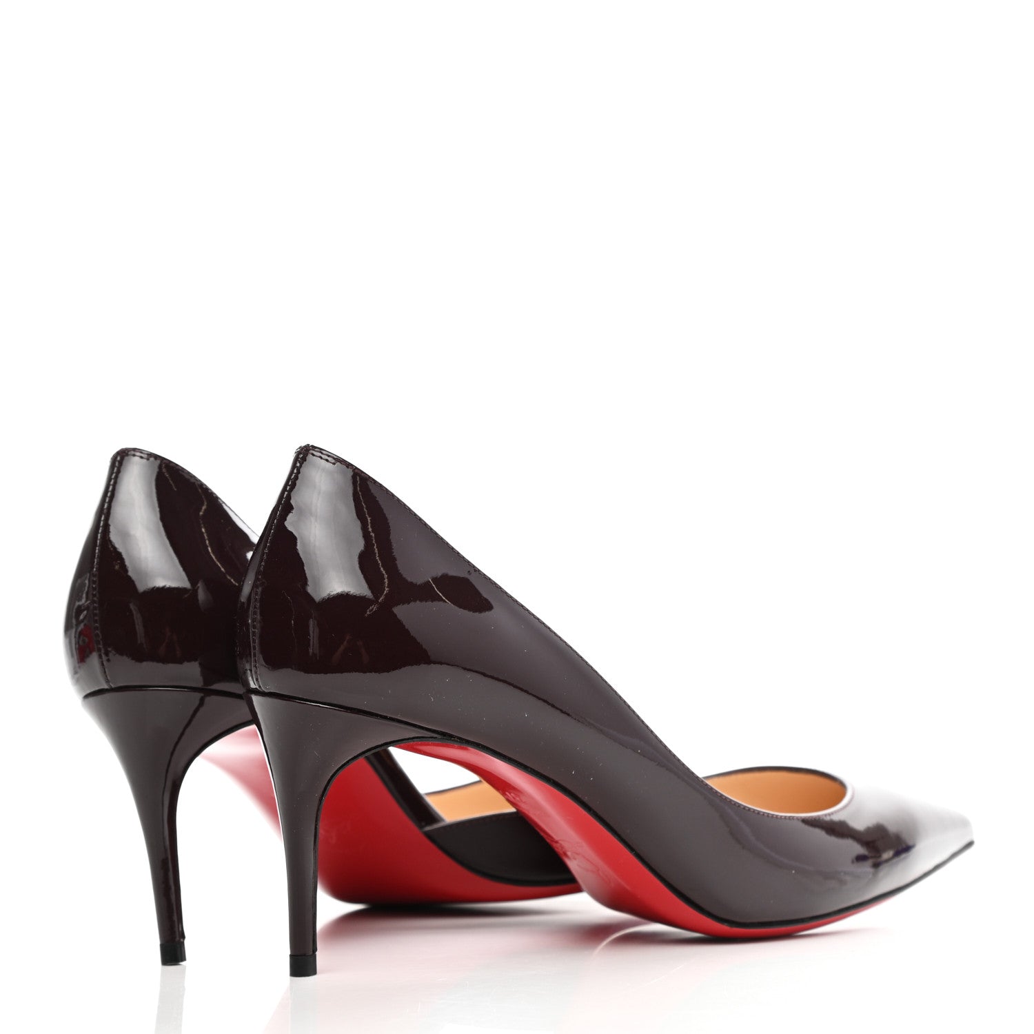 Christian Louboutin Patent Iriza 70 Pumps 37.5 Lie De Vin 4 of 14