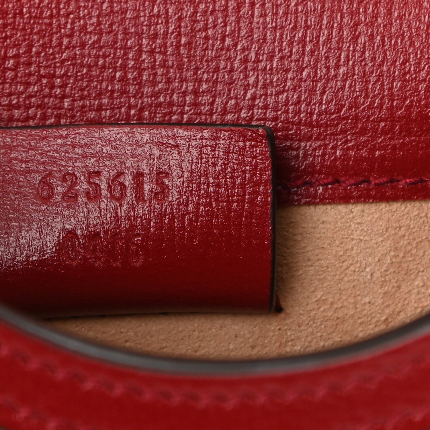 Gucci GG Supreme Monogram Azalea Calfskin Horsebit 1955 Crossbody Bag Beige Ebony New Cherry Red 7 of 10