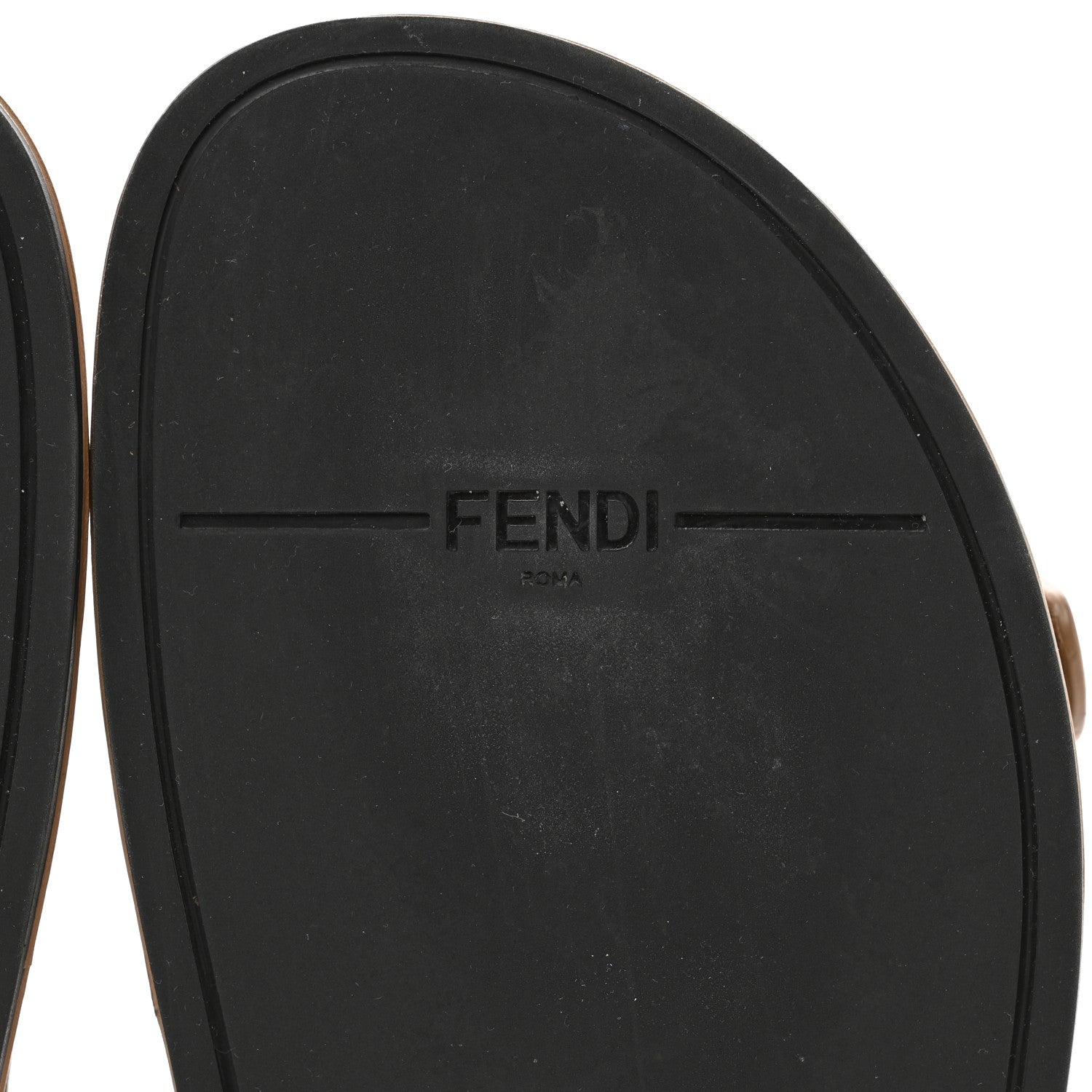 Fendi Fabric Jacquard Nappa FF Womens Fendi Feel Buckled Slide Sandals 37.5 Tobacco Black Miele Scuro 6 of 9