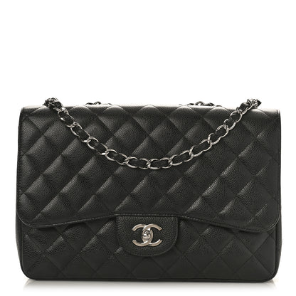 Chanel Caviar Quilted Jumbo Single Flap Black 1 of 9