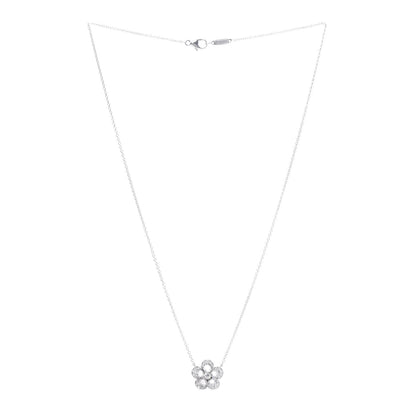 Tiffany Platinum Diamond Small Enchant Flower Pendant Necklace 3 of 6