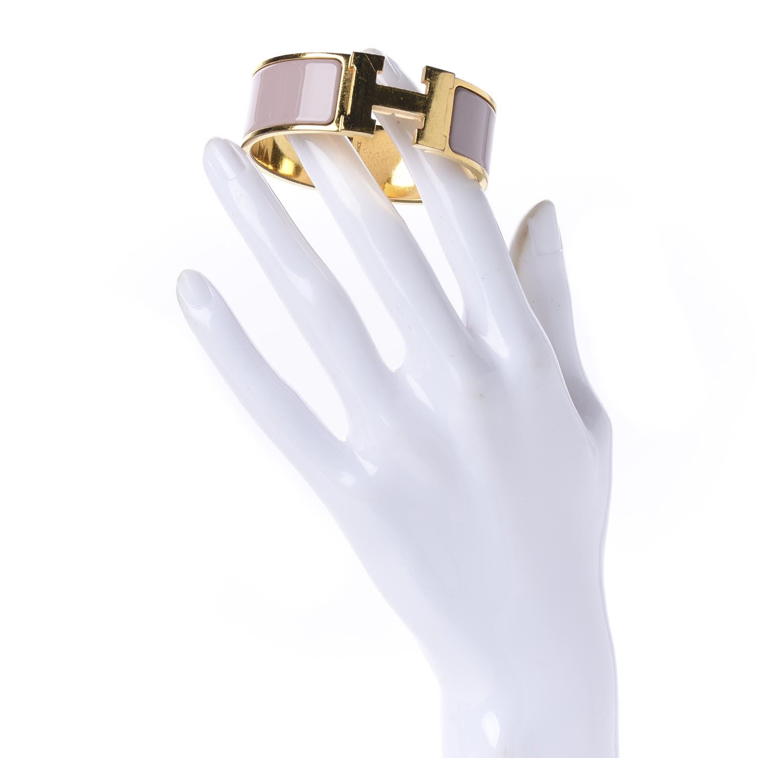 Hermes Enamel Wide Clic Clac H Bracelet PM Rose Nacarat 2 of 5