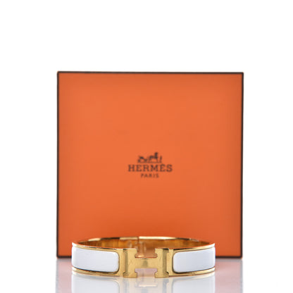Hermes Enamel Narrow Clic Clac H Bracelet PM White 6 of 6