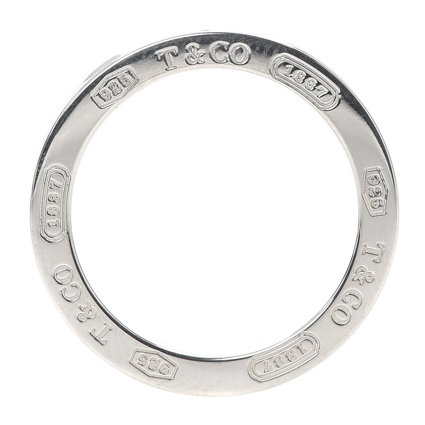 Sterling Silver 3 Diamond 1837 Ring 50 5.5