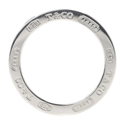 Tiffany Sterling Silver 3 Diamond 1837 Ring 50 5.5 5 of 6