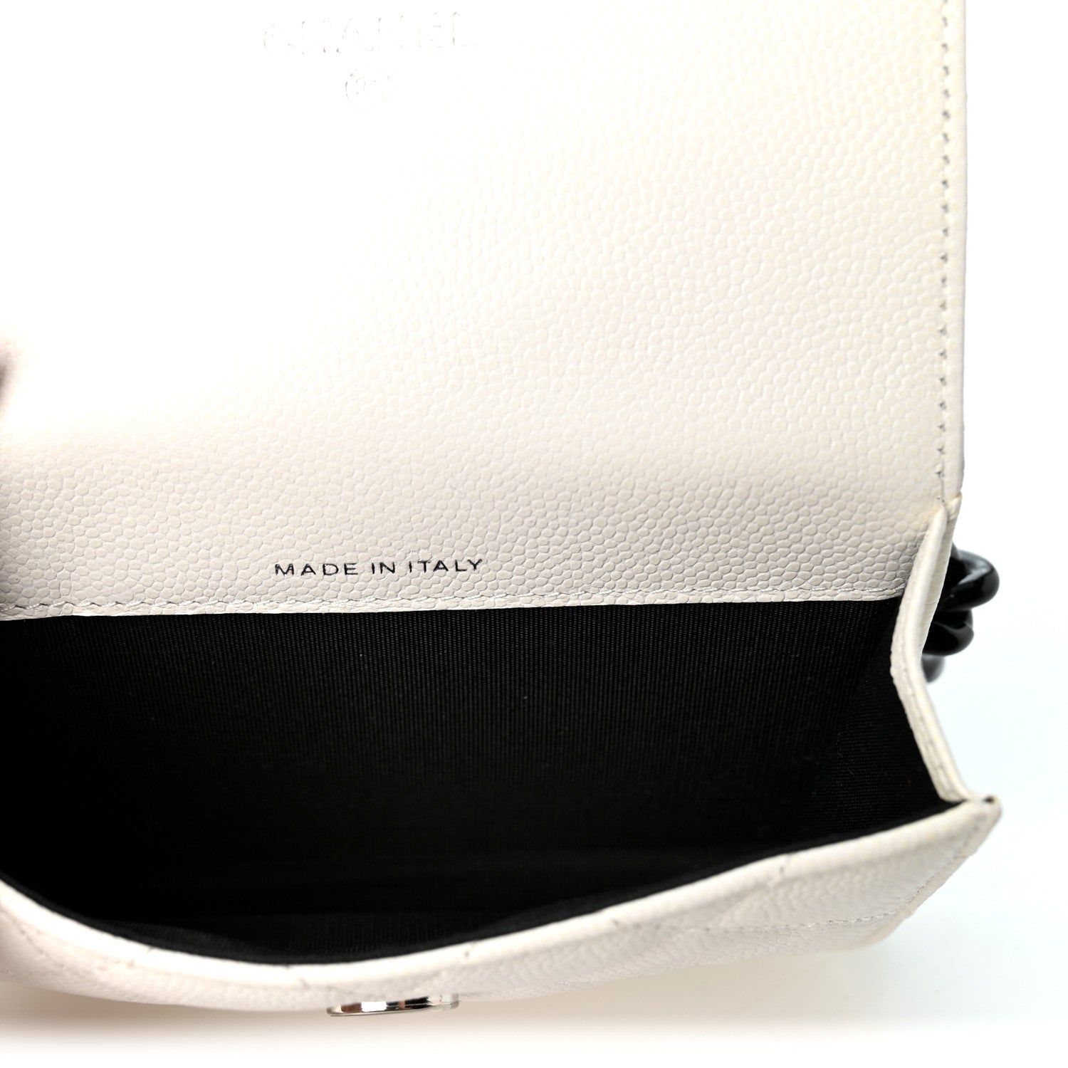 Chanel Caviar Quilted My Everything Belt Flap Card Holder White 6 of 10