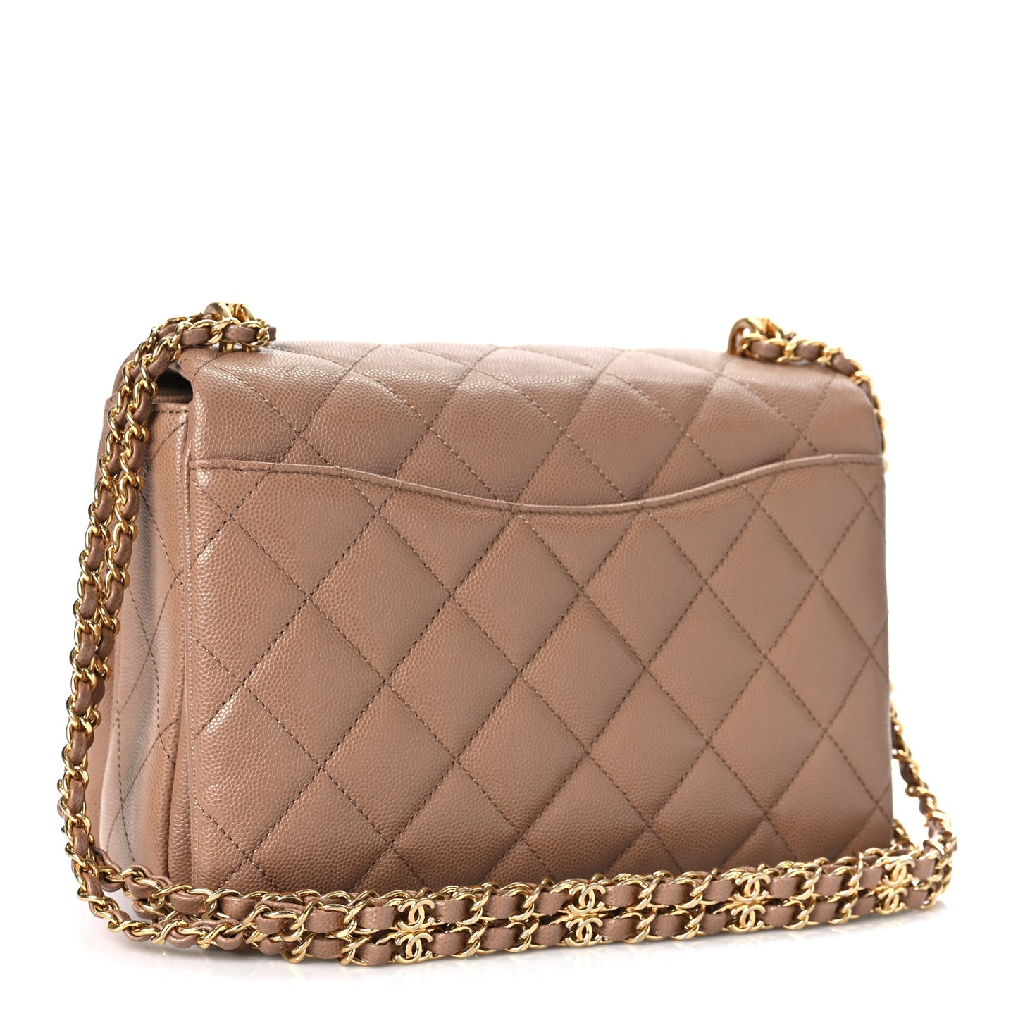Caviar Quilted Coco First Flap Beige