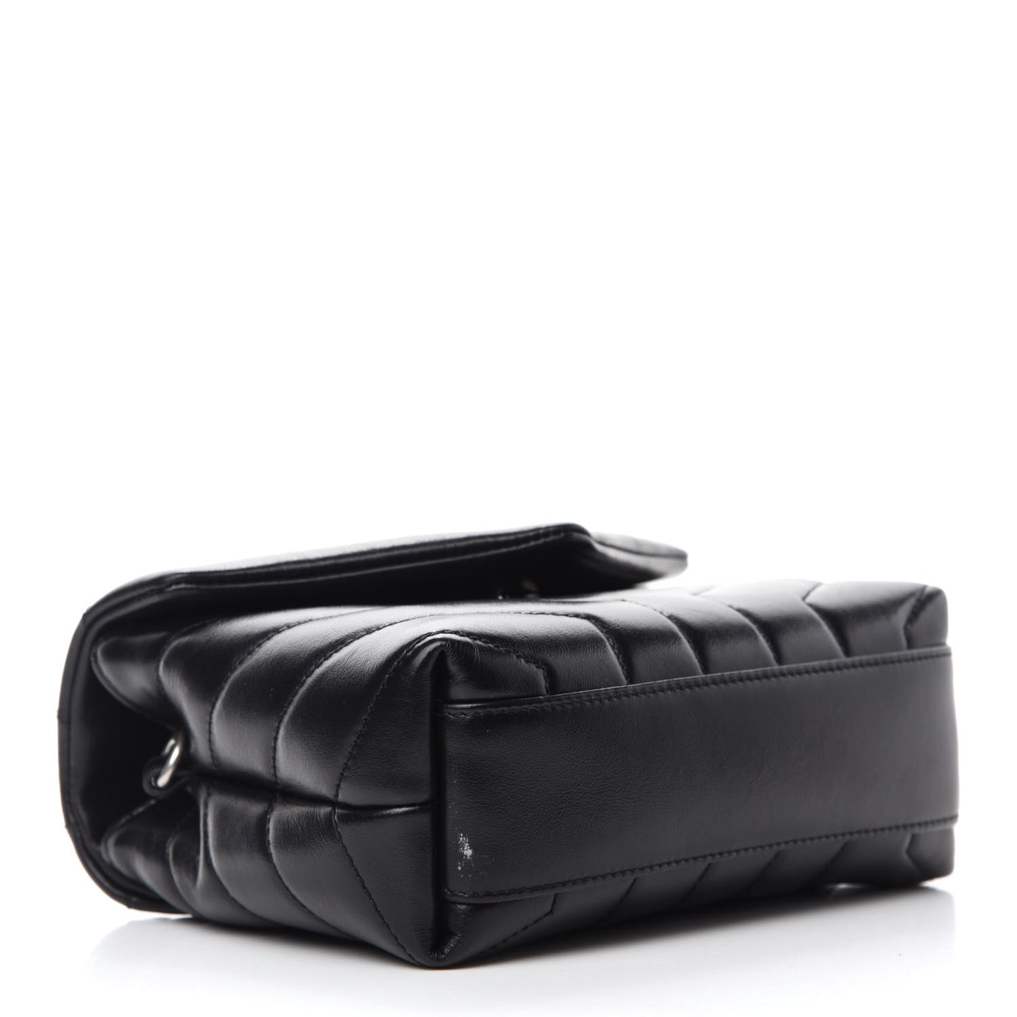 Calfskin Y Quilted Monogram Toy Loulou Crossbody Bag Black
