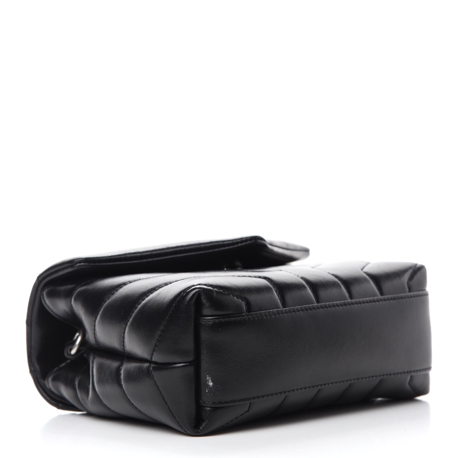Saint Laurent Calfskin Y Quilted Monogram Toy Loulou Crossbody Bag Black 4 of 14