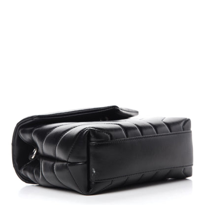 Saint Laurent Calfskin Y Quilted Monogram Toy Loulou Crossbody Bag Black 4 of 14