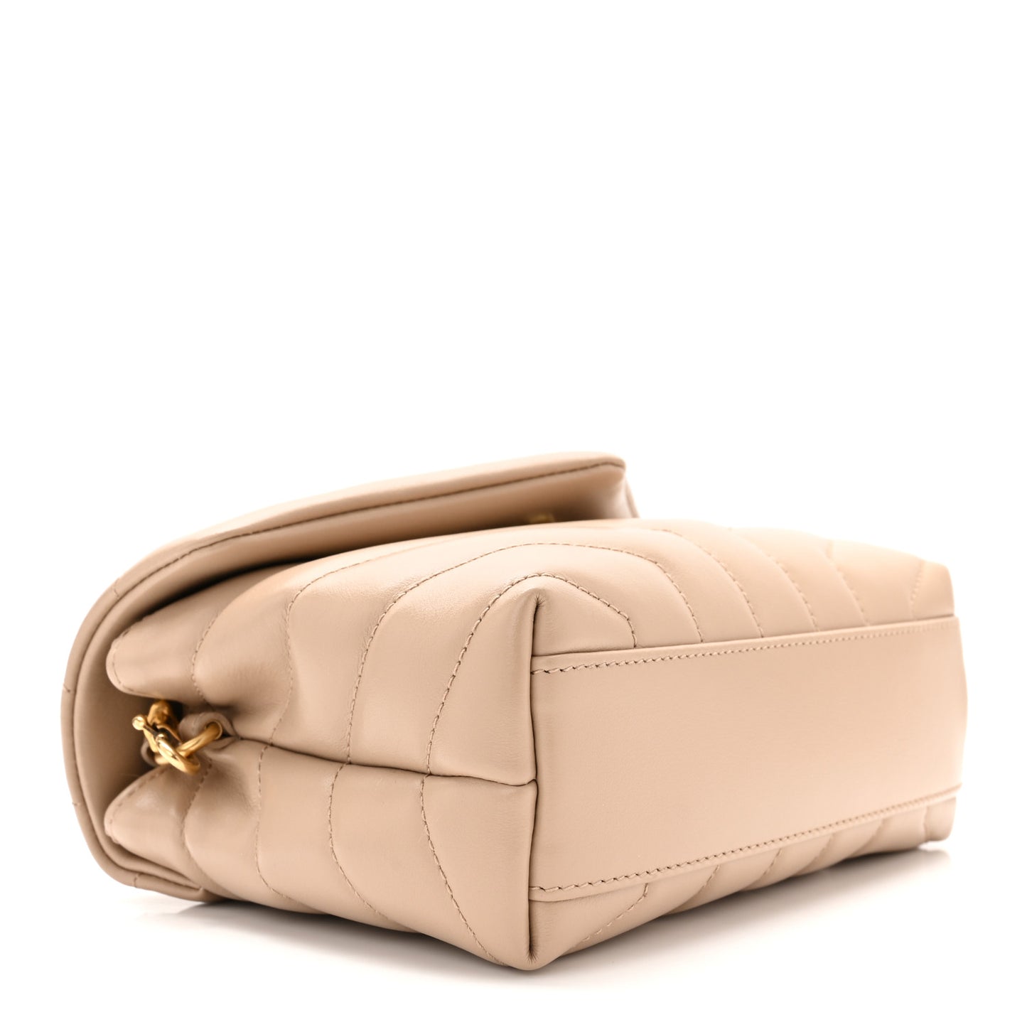 Calfskin Y Quilted Monogram Toy Loulou Crossbody Bag Dark Beige