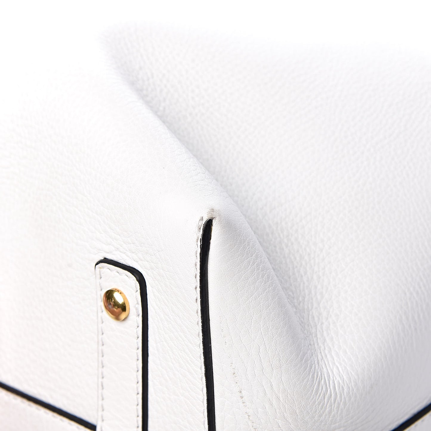 Soft Grain Calfskin Large Belt Bag White Yellow