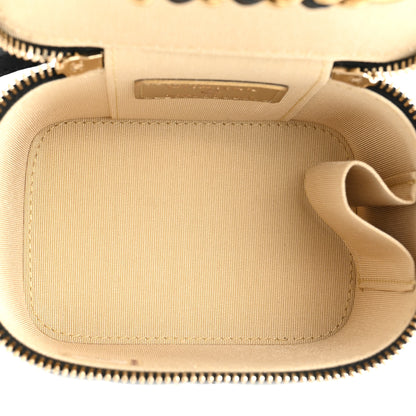 Chanel Lambskin Quilted Mini Pearl Crush Vanity Case With Chain Black 5 of 9