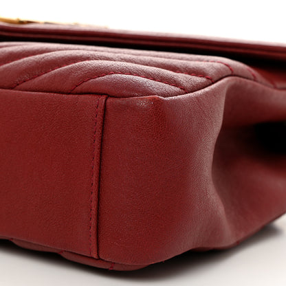 Saint Laurent Sheepskin Matelasse Chevron Monogram Medium College Bag Opyum Red 11 of 11